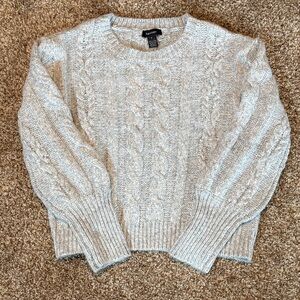 Karen Kane Heather Gray Cable Knit Sweater NWOT